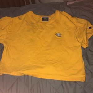 Champion yellow crop top